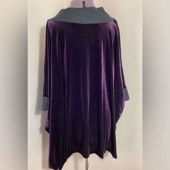 Alembika Velvet Poncho Tunic Top S/M Oversized - Picture 3 of 13